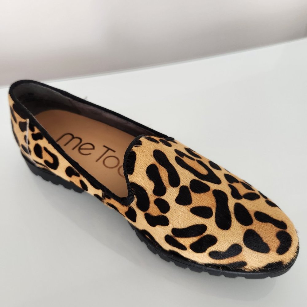 ***BRAND NEW*** "ME TOO" AUTHENTIC Leopard  Fur Loafers - Size 6M